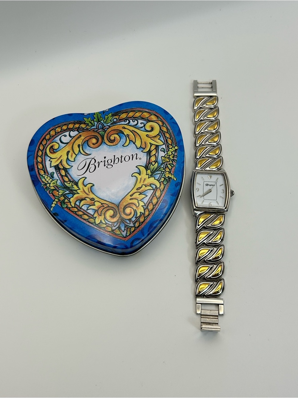 Brighton Coconut Grove Watch Two-tone Gold & Silver Plated Chunky & Tin